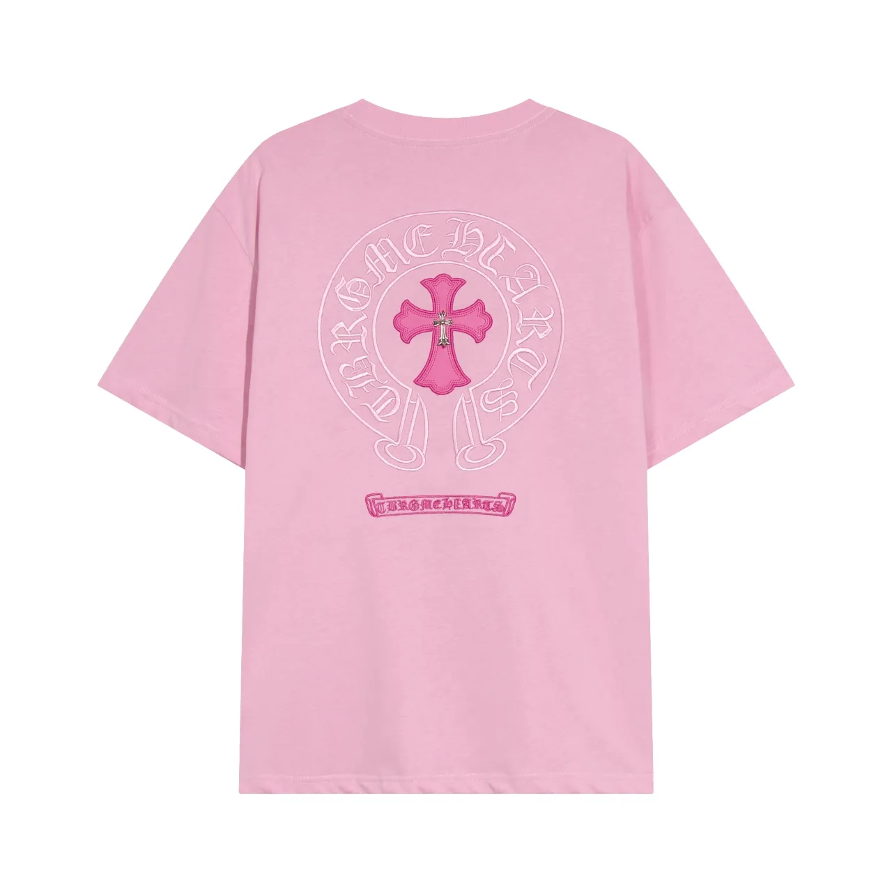 P150 Chrome Hearts Chrome Hearts Contrast Color Short Sleeves Size: SMLXL Color: White Pink Black